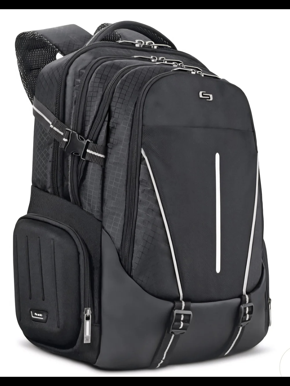 Solo New York Black ACV700 Rival Men's Backpack Laptop Organizer Lightweight